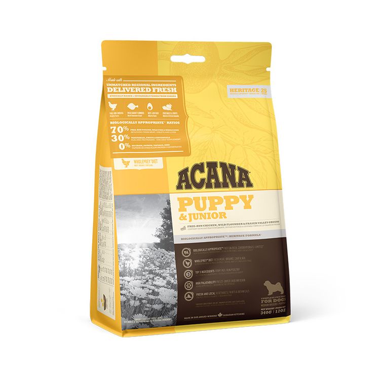Acana HERITAGE Puppy & Junior 340 gr. Foto van Acana HERITAGE Puppy & Junior 340 gr.