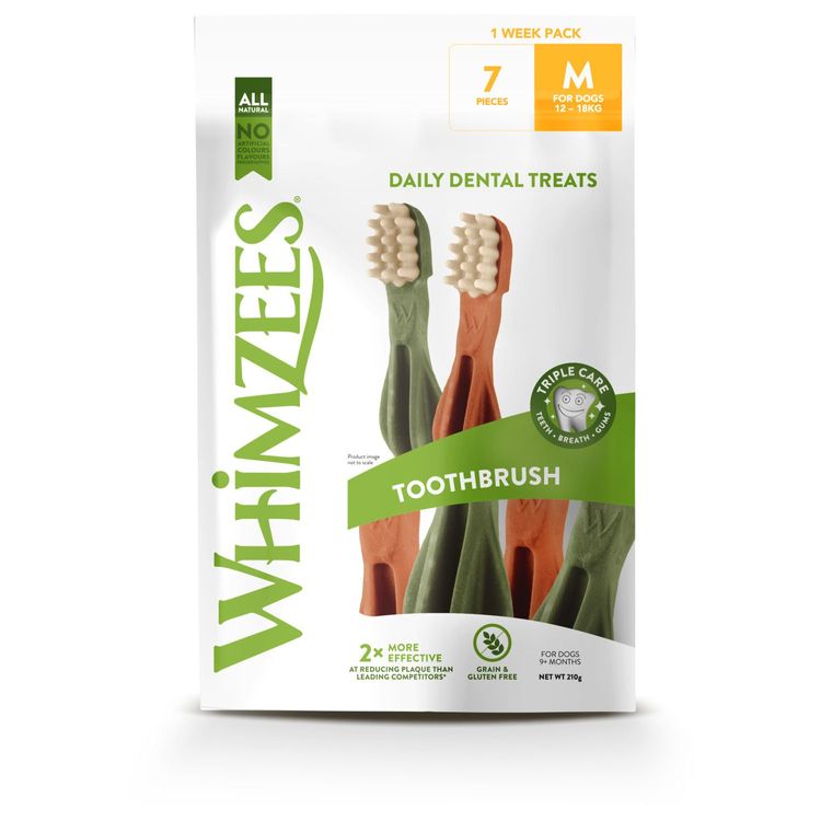 Whimzees Tandenborstel M 1-week Voordeel Verpakking Foto van Whimzees Tandenborstel M 1-week Voordeel Verpakking