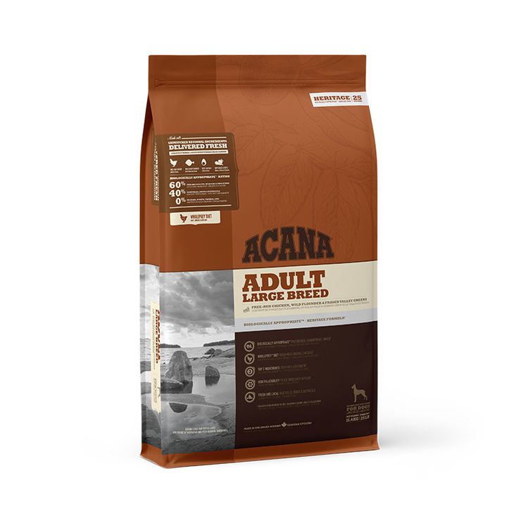 Acana HERITAGE Adult Large Breed 11.4 kg. Foto van Acana HERITAGE Adult Large Breed 11.4 kg.