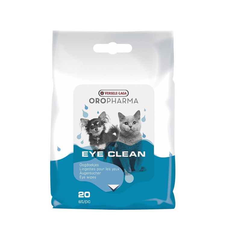 Versele-Laga Oropharma Eye clean cat & dog oogdoekjes Foto van Versele-Laga Oropharma Eye clean cat & dog oogdoekjes