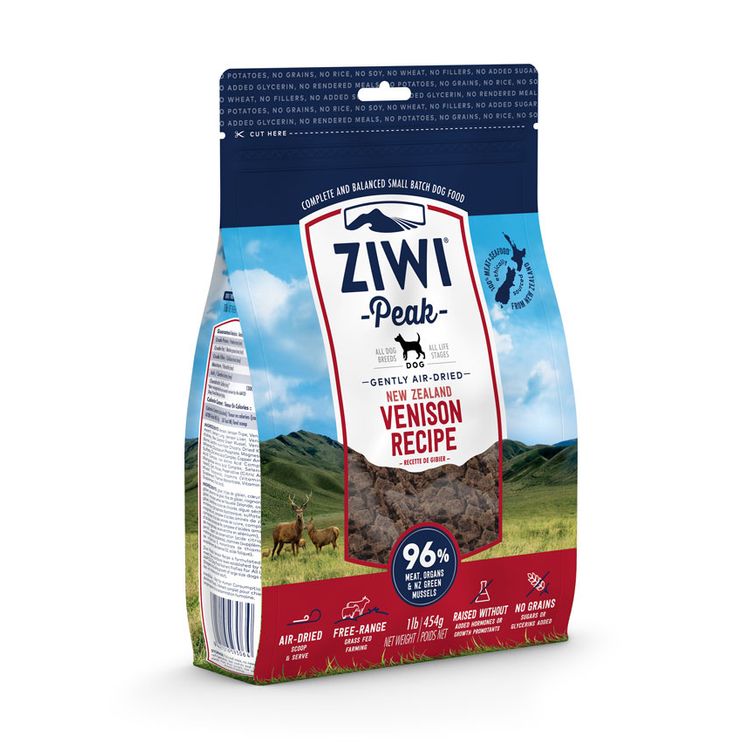 ZIWI Peak Dog Gently Air-Dried Venison 454 gr. Foto van ZIWI Peak Dog Gently Air-Dried Venison 454 gr.