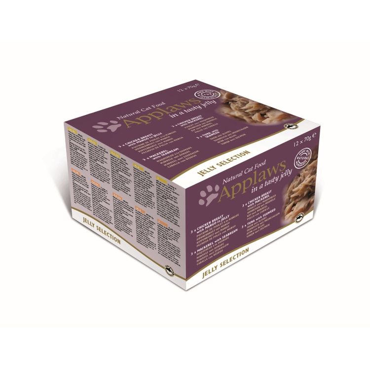 Applaws Kattenvoer Blik Jelly Multipack Selection 12 x 70 gr. Foto van Applaws Kattenvoer Blik Jelly Multipack Selection 12 x 70 gr.