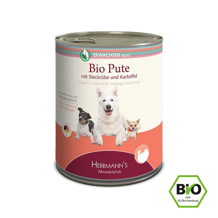 BIO ADULT Turkey with Turnip 800 gr. Foto van BIO ADULT Turkey with Turnip 800 gr.