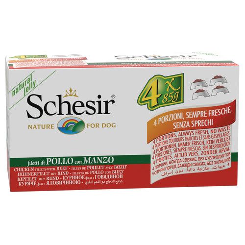 Schesir Hond kip-rund multipack Foto van Schesir Hond kip-rund multipack