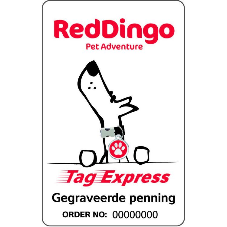 Red Dingo Hondenpenning giftcard Foto van Red Dingo Hondenpenning giftcard