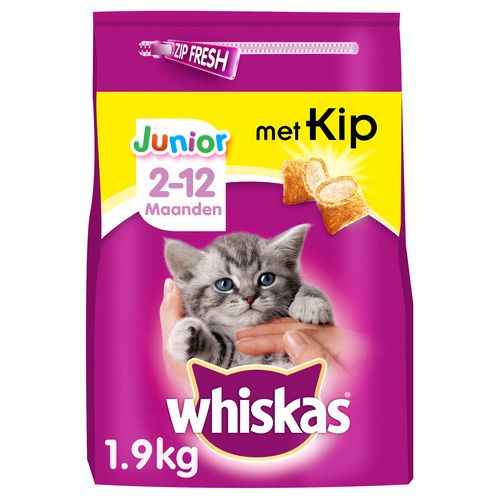 Whiskas Brokjes junior kip Foto van Whiskas Brokjes junior kip