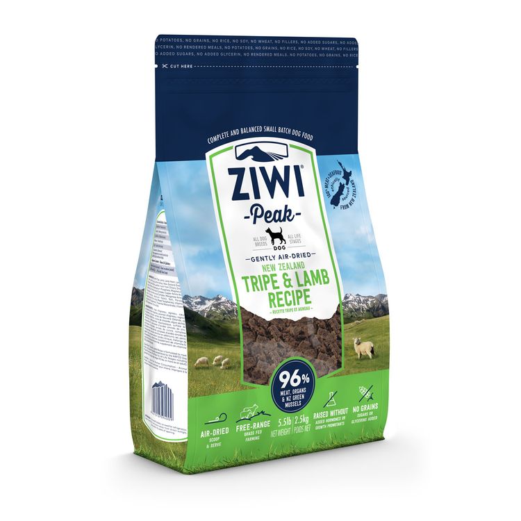 ZIWI Peak Dog Gently Air-Dried Tripe & Lamb 2.5 kg. Foto van ZIWI Peak Dog Gently Air-Dried Tripe & Lamb 2.5 kg.