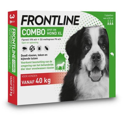 Foto van Frontline Combo spot on Hond XLarge vanaf 40kg 3 pipet