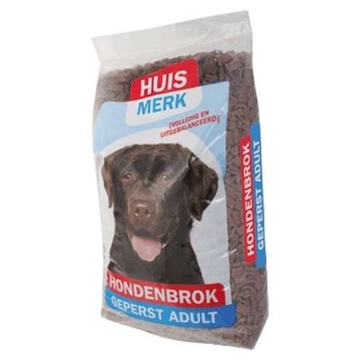 Foto van Huismerk hondenvoer geperste brok 20kg