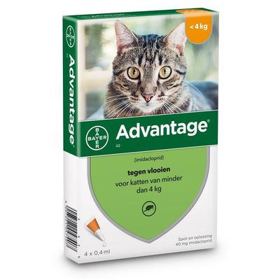 Foto van Bayer Advantage 40 voor katten tot 4kg 