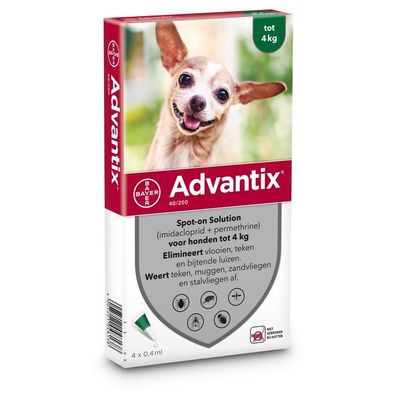 Foto van Bayer Advantix voor honden van 1.5 tot 4kg 