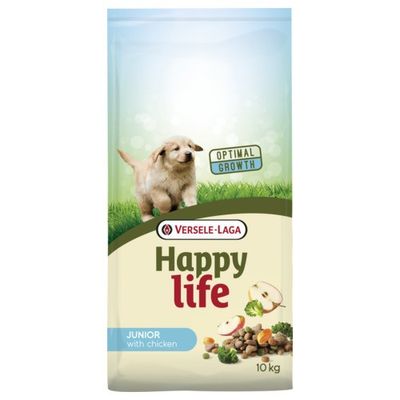 Foto van Happy Life hondenvoer Junior Chicken 10kg