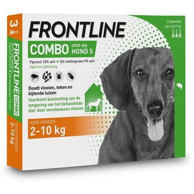 Foto van Frontline Combo spot on Hond Small 2-10kg 3 pipet