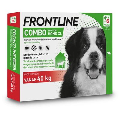 Frontline Combo spot on Hond XLarge vanaf 40kg 6 pipet