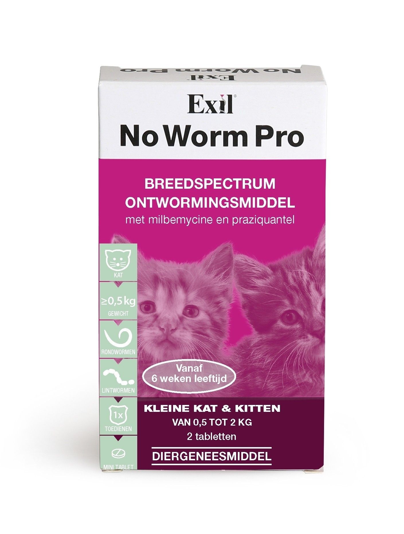 Wormtabletten voor kleine katten en kopen | No Worm Pro