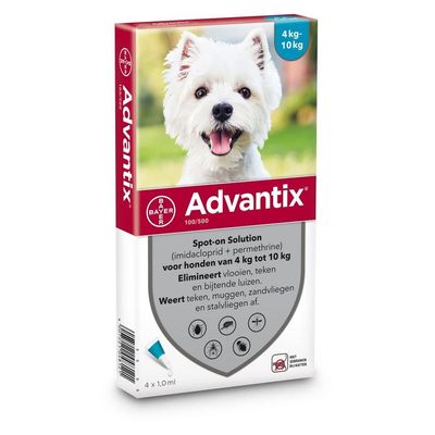 Foto van Bayer Advantix voor honden van 4 tot 10kg