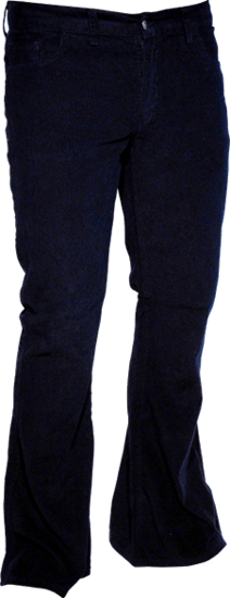 Chenaski | Ribcord retro broek wijdepijp normale lengte Navy blauw