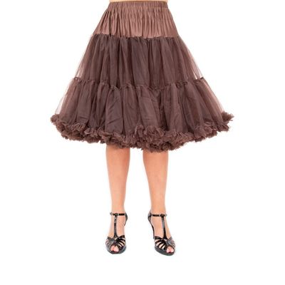 Foto van Banned | Petticoat Starlite over de knie met extra volume, chocolate brown
