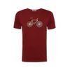 Afbeelding van Green Bomb | T-shirt bordeaux rood Bike Easy, bio katoen