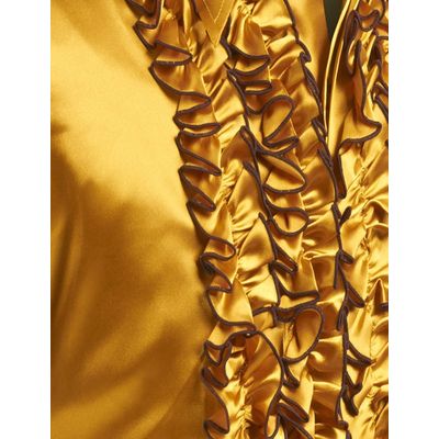 Foto van Chenaski | Overhemd ruche, satin gold