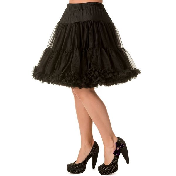 Petticoat Walkabout Knielang met extra volume, zwart Petticoat Walkabout Knielang met extra volume, zwart