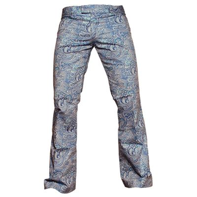 Foto van Chenaski | Blauwe paisley pantalon met uitlopende pijpen 