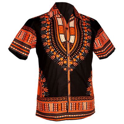 Chenaski | Overhemd korte mouw, Dashiki black