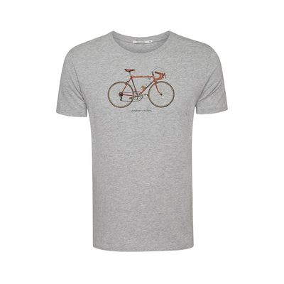 Green Bomb | T-shirt Bike 51, heather grijs bio katoen