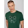 Afbeelding van Green Bomb | T-shirt Bike Shape, bottle green bio katoen