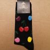 Afbeelding van Love Sox | Zwarte sokken met gekleurde kersen