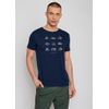 Afbeelding van Green Bomb | T-shirt Outdoor freak, navy blauw bio katoen
