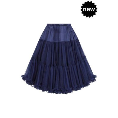 Foto van Banned | Petticoat Lifeforms, kuitlang met extra volume, night blue