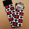 Afbeelding van Flirt | Overknee sokken zwart met kaartsymbolen 