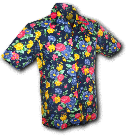 Chenaski | Overhemd korte mouw, super bright flowers