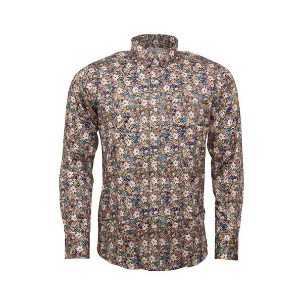 Relco | Overhemd met lange mouw, herfstbloemen print