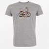 Afbeelding van Green Bomb | T-shirt Bike Banana, bio katoen grijs