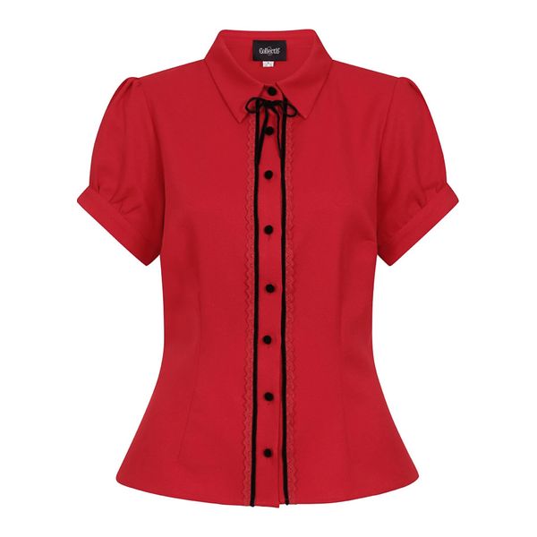 Collectif | Blouse Bryonny 40s rood