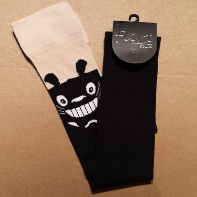 Foto van Flirt | Overknee sokken skin top zwart met Tortoro smiles