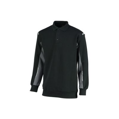 Orcon Polosweater Joe 34401/803, XL, zwart/donkergrijs