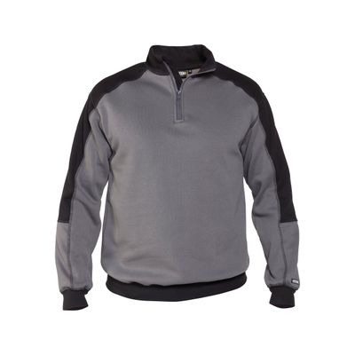Foto van Dassy tweekleurige sweater BASIEL | 300358 | cementgrijs/zwart