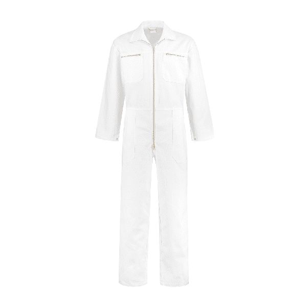 Bestex Overall 100% katoen met rits| OVR100 | 06-wit | Online kopen