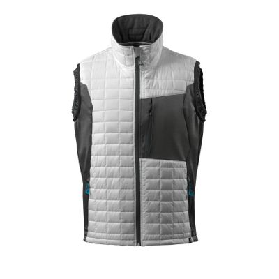 Thermovest met CLIMascot | 17165-318 | 0618-wit/donkerantraciet