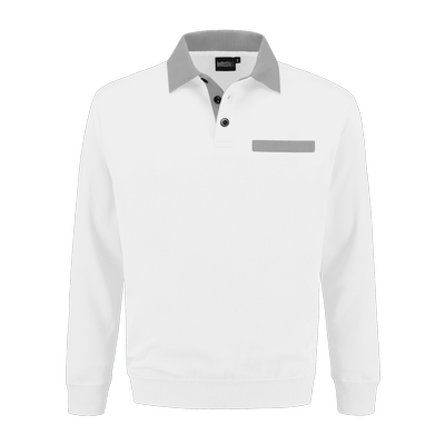 Indushirt PSW 300 Polosweater wit-grijs