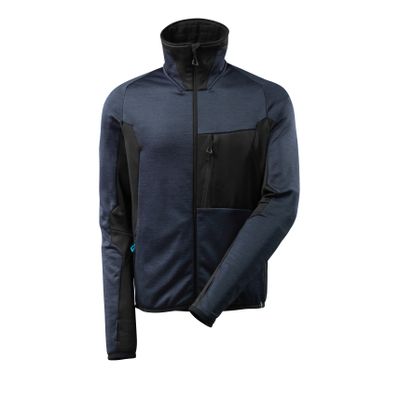 Fleecetrui met rits, moderne pasvorm | 17103-316 | 01009-donkermarine/zwart Fleecetrui met rits, moderne pasvorm | 17103-316 | 01009-donkermarine/zwart