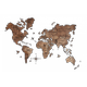 Afbeelding van 3D Wood World Map Full XL Walnut