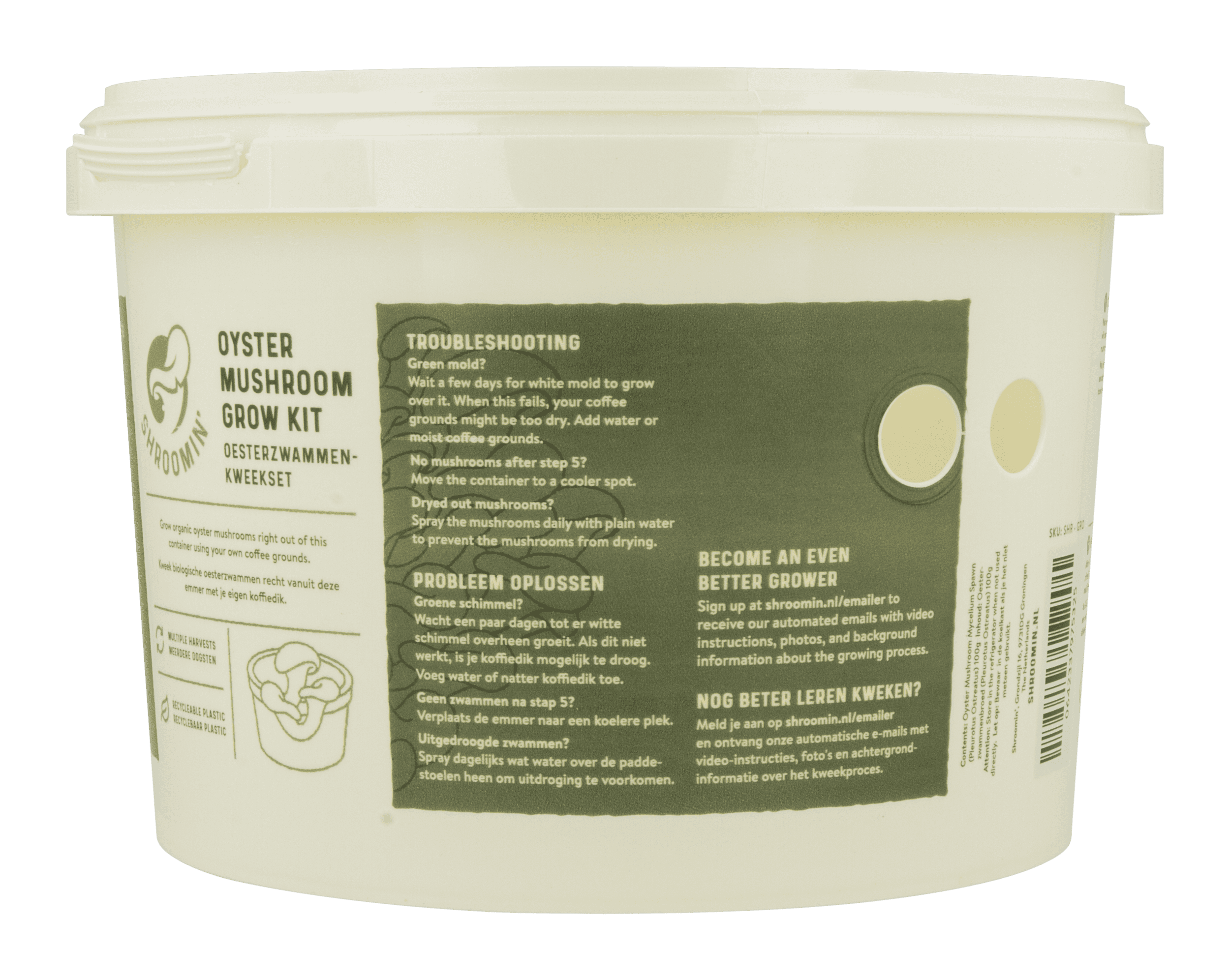 Shroomin Growkit Grijze Oesterzwam Shroomin Growkit Grijze Oesterzwam
