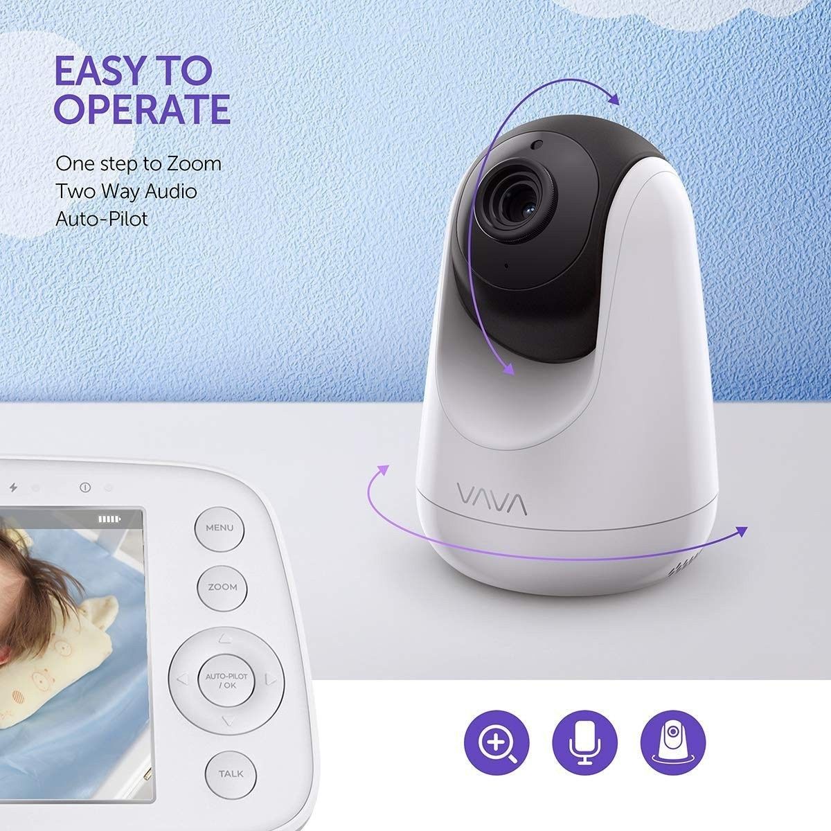 Vava hd video baby hot sale monitor