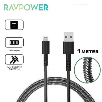 Foto van RAVPower USB to Lightning Ultra Strong Braided Cable