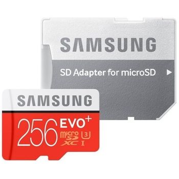 Foto van Samsung 256GB microSD EVO Plus 100MB/s met adapter