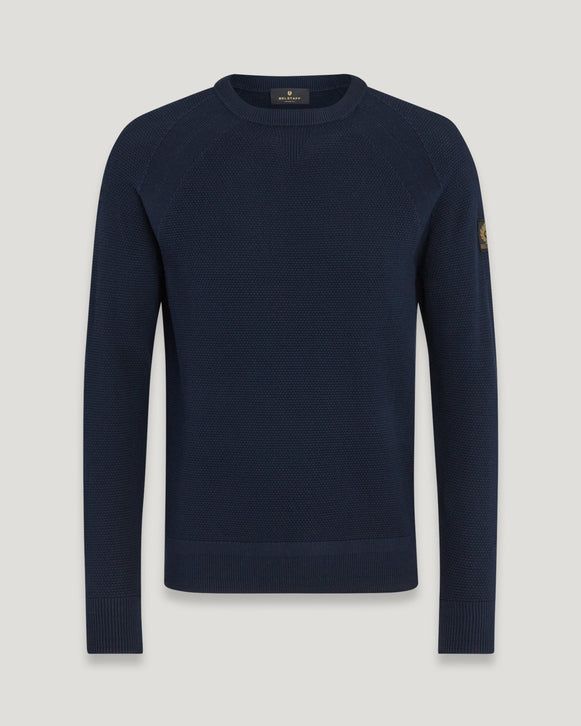 Belstaff Charter Crew Neck Jumper Dark Ink Belstaff Charter Crew Neck Jumper Dark Ink